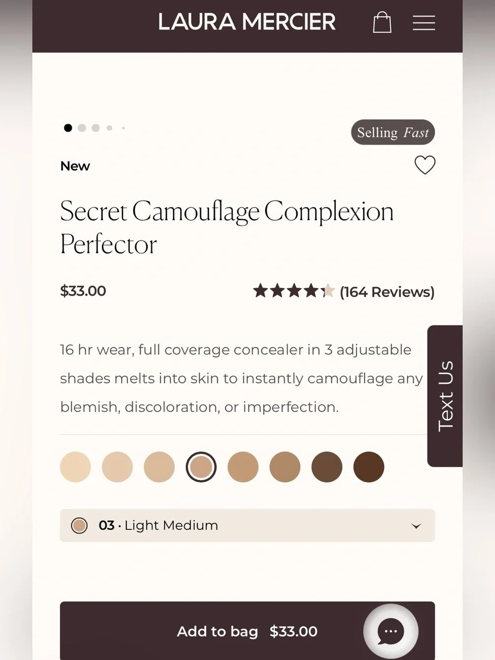 Laura Mercier Secret Camouflage Complexion Perfector~ #3 (Light-Medium) NIB
